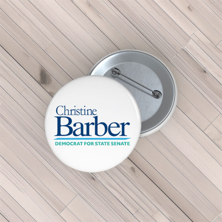 Christine Barber Democrat For State Senate Campaign Button