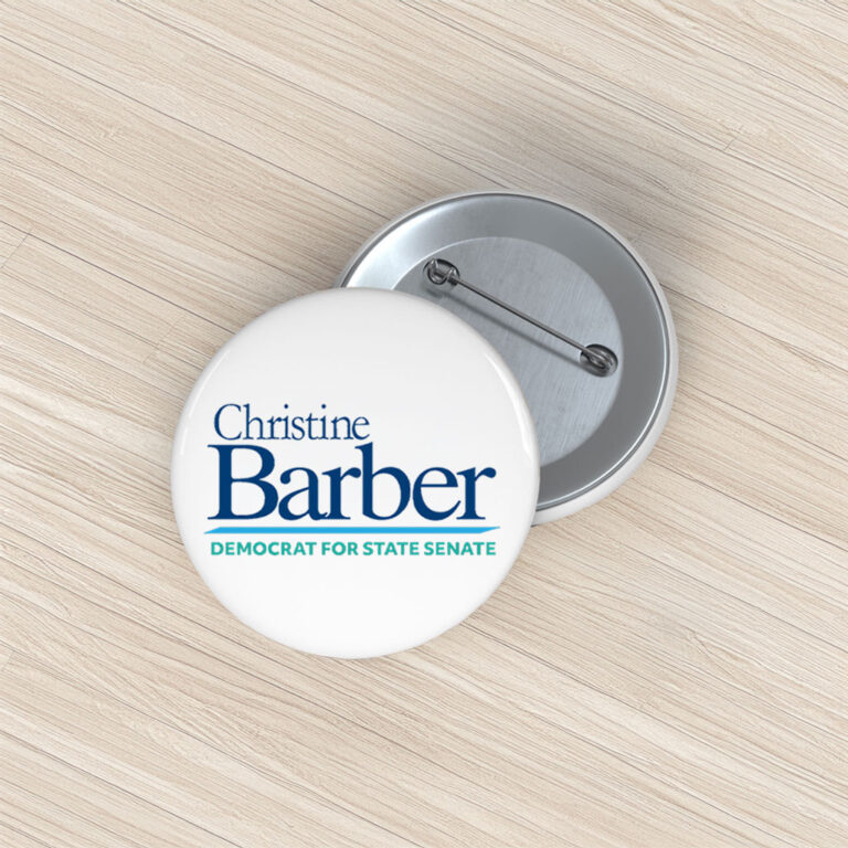 Christine Barber Democrat For State Senate Campaign Button