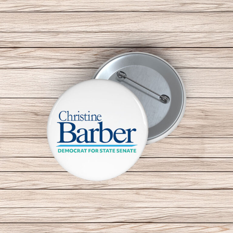 Christine Barber Democrat For State Senate Campaign Button
