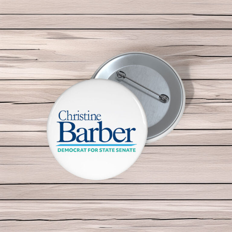 Christine Barber Democrat For State Senate Campaign Button