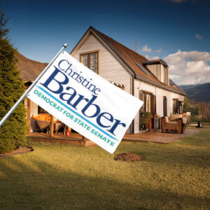 Christine Barber Democrat For State Senate Campaign Flag