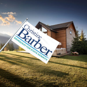 Christine Barber Democrat For State Senate Campaign Flag