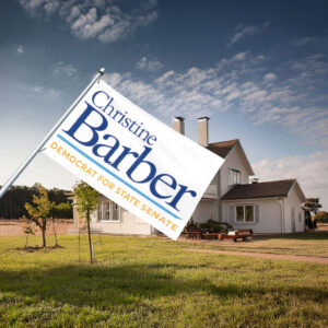 Christine Barber Democrat For State Senate Flag