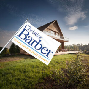 Christine Barber Democrat For State Senate Flag