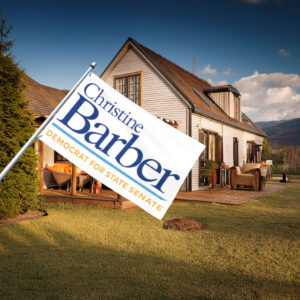 Christine Barber Democrat For State Senate Flag