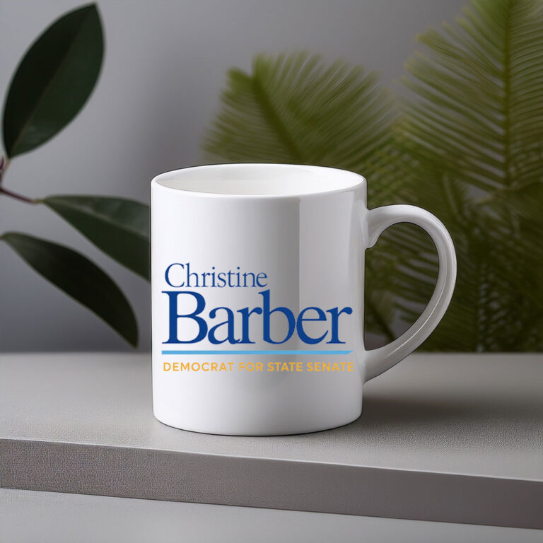 Christine Barber Democrat For State Senate Mug