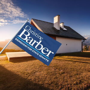 Christine Barber For State Senate Flag